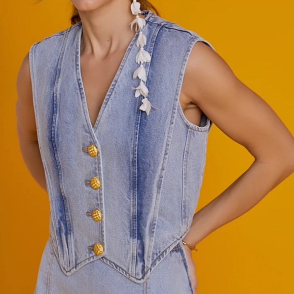 English Factory Denim Skort and Vest | Small - Picture 3 of 10